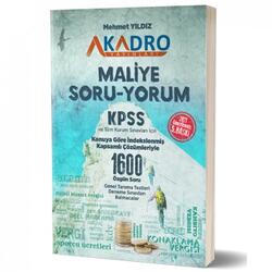 KPSS A Grubu Maliye Soru Yorum Soru Bankası A Kadro Yayınları 2021 - 