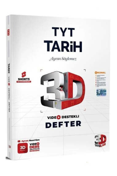 3D Yayınları TYT Tarih Video Destekli Defter - 1