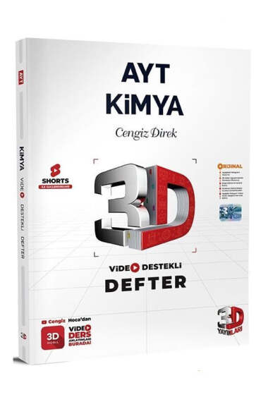3D Yayınları AYT Kimya Video Destekli Defter - 1