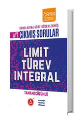 A Yayınları AYT Limit Türev İntegral Tamamı Çözümlü Konularına Göre Çıkmış Sorular - A Yayınları