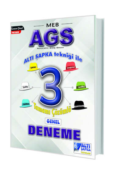 Altı Şapka Yayınları MEB-AGS Tüm Dersler 3 Deneme (Altı Şapka Tekniği İle) - 1