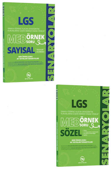 Av Yayınları 8.Sınıf LGS MEB Sayısal-Sözel Örnek Soru Senaryoları Seti (2 Kitap) - 1