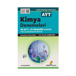 Aydın Yayınları AYT Kimya Tamamı Video Çözümlü Denemeleri - Aydın Yayınları