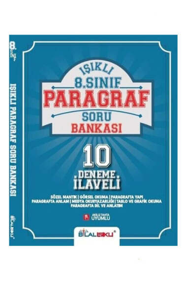 Bilal Işıklı Yayınları 8.Sınıf Paragraf Işıklı Soru Bankası 10 Deneme İlaveli - 1