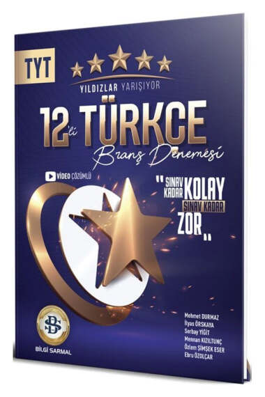 Bilgi Sarmal Yayınları 2024 TYT Yıldızlar Yarışıyor Türkçe 12 Deneme - 1