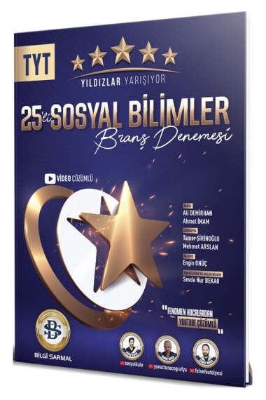 Bilgi Sarmal Yayınları 2024 TYT Sosyal Bilimler Yıldızlar Yarışıyor 25 Deneme - 1