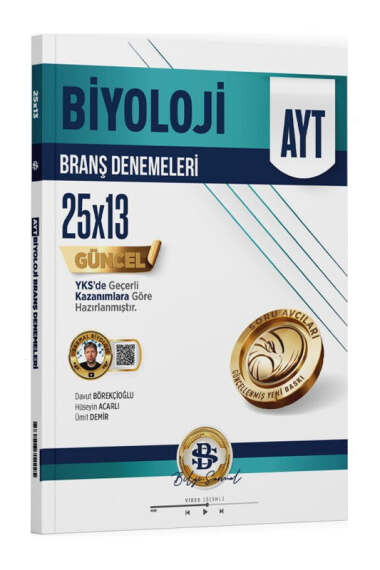 Bilgi Sarmal Yayınları AYT Biyoloji 25x13 Branş Denemeleri - 1