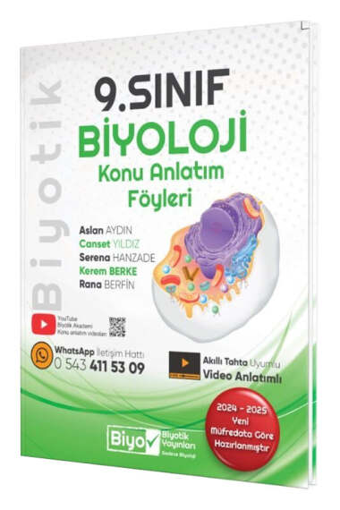 Biyotik Yayınları 2025 9. Sınıf Biyoloji Konu Anlatım Föyleri - 1