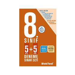 BlokTest Yayınları 8. Sınıf 5 + 5 Sözel Bölüm Deneme Sınavı - Bloktest Yayınları