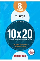 ​Bloktest Yayınları 8. Sınıf Türkçe 1.Dönem 10×20 Kazanım Pekiştirme Denemeleri Seti - Bloktest Yayınları