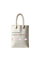 Çantasepette Ping Flag Temalı Fermuarlı Günlük Kullanım Bez Çanta - Çantasepette