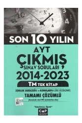Çap Yayınları 2024 AYT (Türkçe-Matematik) Son 10 Yılın Çıkmış Sınav Soruları Tek Kitap (2014-2023) - Çap Yayınları