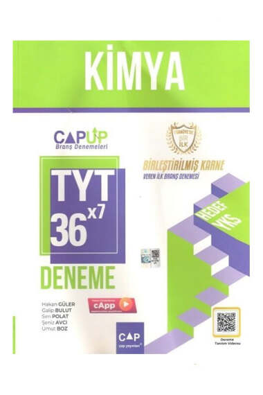 Çap Yayınları TYT Kimya 36x7 Up Deneme - 1