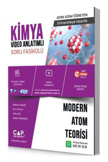Çap Yayınları TYT-AYT Kimya Modern Atom Teorisi Konu Anlatımlı Soru Bankası - 1