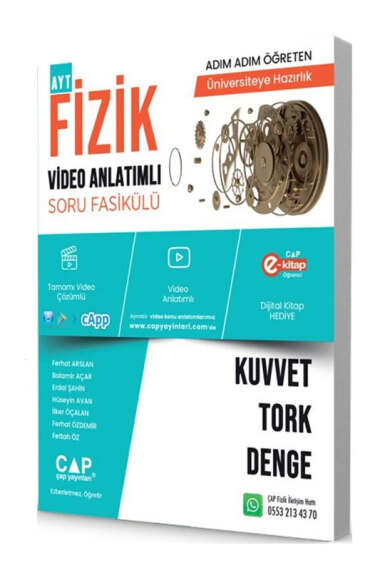Çap Yayınları AYT Fizik Kuvvet Tork Denge Konu Anlatımlı Soru Bankası - 1