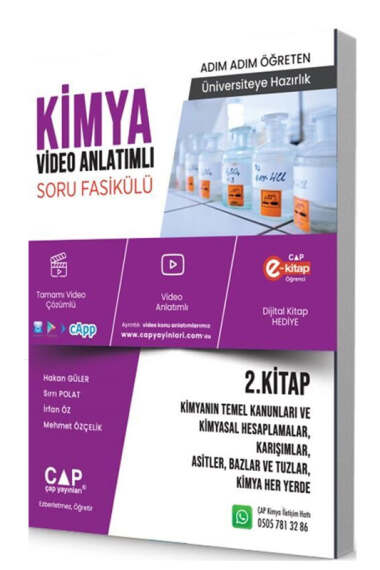 Çap Yayınları TYT-AYT Kimya 2.Kitap Konu Anlatımlı Soru Bankası - 1