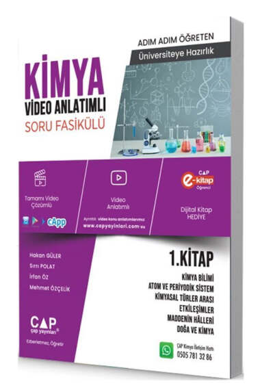 Çap Yayınları TYT-AYT Kimya 1.Kitap Konu Anlatımlı Soru Bankası - 1