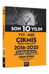 Çap Yayınları TYT MSÜ Son 10 Yılın Çıkmış Soruları 2016 2025 - Çap Yayınları