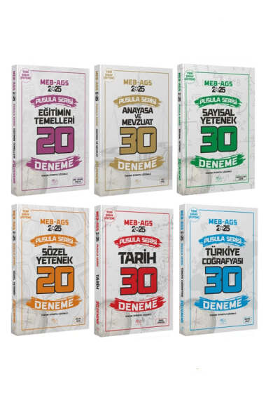 CBA Yayınları 2025 MEB-AGS Tüm Dersler Deneme Seti (6 Kitap) - 1