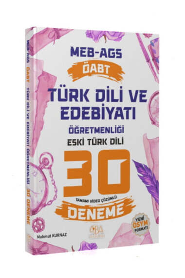 CBA Yayınları MEB-AGS ÖABT Türk Dili ve Edebiyatı Öğretmenliği Eski Türk Dili 30 Deneme - 1