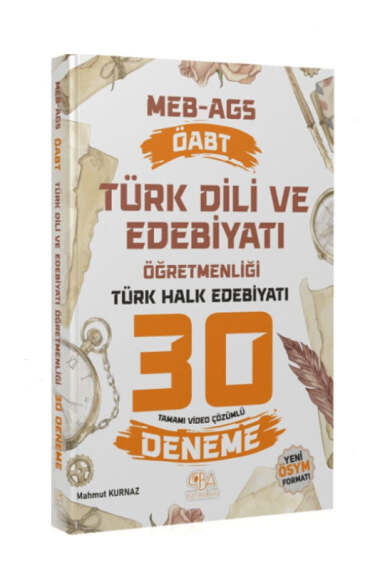 CBA Yayınları MEB-AGS ÖABT Türk Dili ve Edebiyatı Öğretmenliği Türk Halk Edebiyatı 30 Deneme - 1