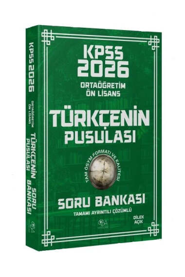 CBA Yayınları 2026 KPSS Lise Ortaöğretim Ön Lisans Türkçenin Pusulası Tamamı Çözümlü Soru Bankası - 1