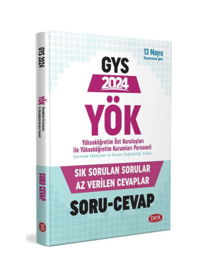 Data Yayınları 2024 YÖK Personeli GYS Sık Sorulan Sorular Az Verilen Cevaplar Soru-Cevap - 1