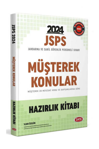 Data Yayınları 2024 JSPS Jandarma ve Sahil Güvenlik Personeli Sınavı Müşterek Konular Hazırlık Kitabı - 1