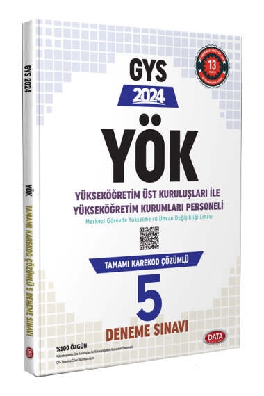 Data Yayınları 2024 YÖK Üst Kuruluşları ile YÖK Personeli GYS 5 Deneme Sınavı - Karekod Çözümlü - 1