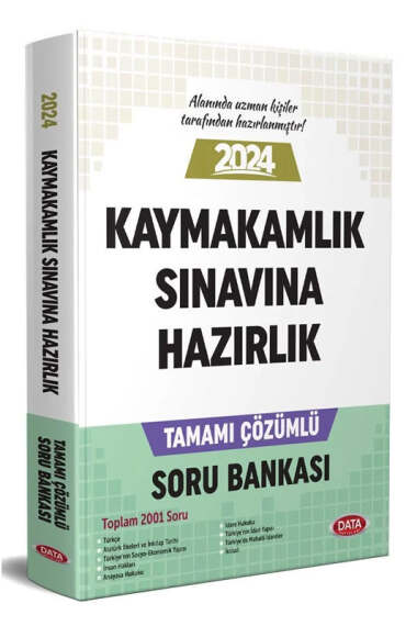 Data Yayınları 2024 Kaymakamlık Sınavlarına Hazırlık Tamamı Çözümlü Soru Bankası - 1