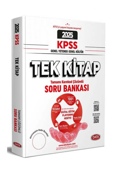 Data Yayınları 2025 KPSS GK-GY Tek Kitap Soru Bankası Karekod Çözümlü - 1