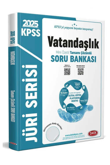 Data Yayınları 2025 KPSS Jüri Serisi Vatandaşlık Mini Özetli Tamamı Çözümlü Soru Bankası - 1