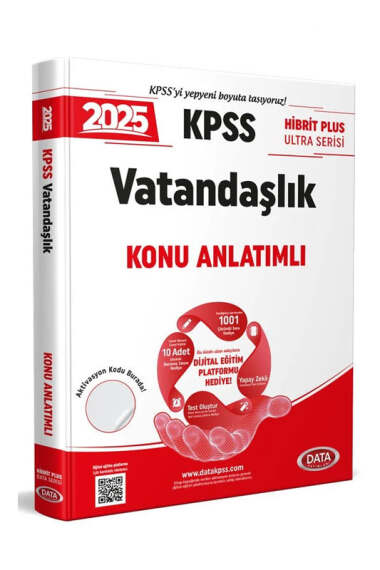 Data Yayınları 2025 KPSS Hibrit Plus Ultra Serisi Vatandaşlık Konu Anlatımı - 1