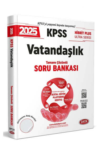 Data Yayınları 2025 KPSS Hibrit Plus Ultra Serisi Vatandaşlık Soru Bankası - 1