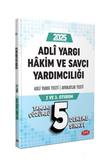 Data Yayınları 2025 Adli Yargı Hakim ve Savcı Yardımcılığı Tamamı Çözümlü 5 Deneme - 1