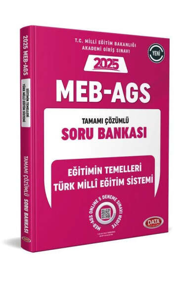 Data Yayınları 2025 MEB AGS Eğitimin Temelleri Türk Milli Eğitim Sistemi Tamamı Çözümlü Soru Bankası - 1