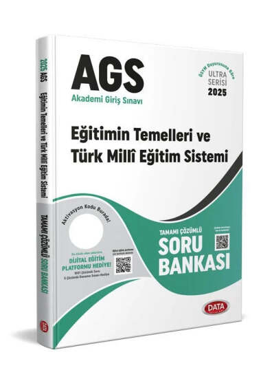 Data Yayınları 2025 MEB AGS Eğitimin Temelleri Türk Milli Eğitim Sistemi Tamamı Çözümlü Soru Bankası - 1