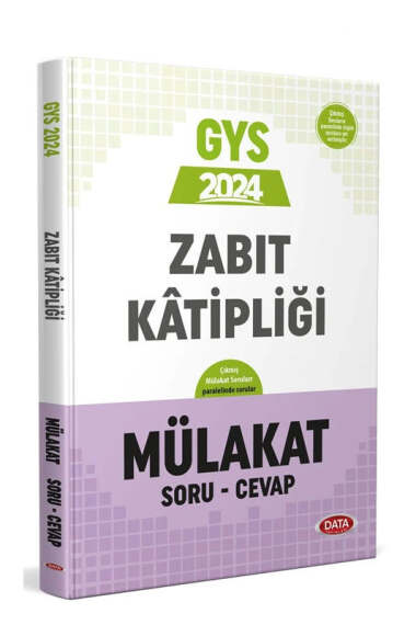 Data Yayınları 2024 GYS Zabıt Katipliği Mülakat Soru-Cevap - 1