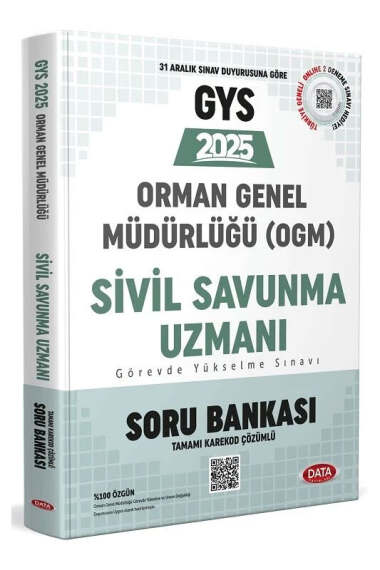 Data Yayınları 2025 GYS Orman Genel Müdürlüğü Sivil Savunma Uzmanı Soru Bankası - 1