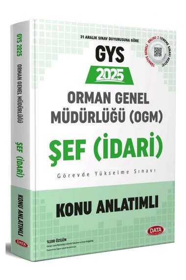 Data Yayınları 2025 GYS Orman Genel Müdürlüğü Şef (İdari) Konu Anlatımı - 1