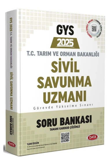 Data Yayınları 2025 GYS T.C Tarım ve Orman Bakanlığı Sivil Savunma Uzmanı Soru Bankası - 1