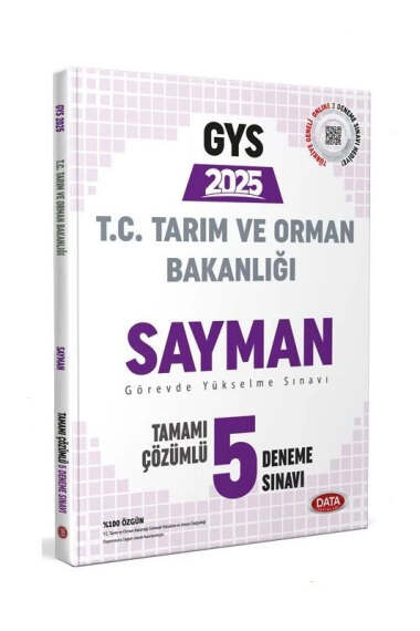 Data Yayınları 2025 GYS T.C Tarım ve Orman Bakanlığı Sayman 5 Deneme - 1