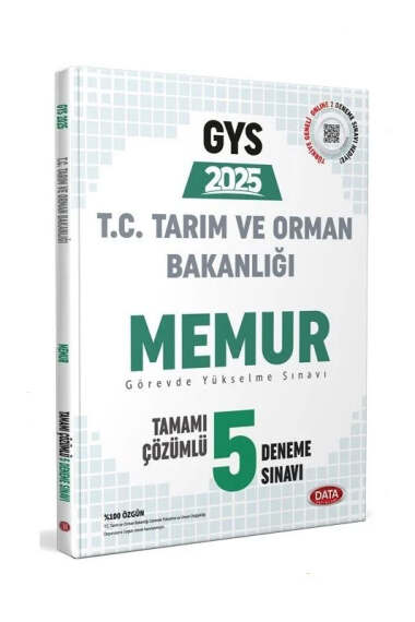 Data Yayınları 2025 GYS T.C Tarım ve Orman Bakanlığı Memur 5 Deneme Sınavı - 1