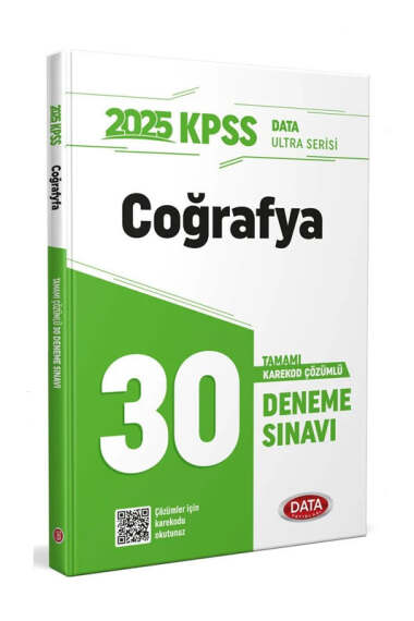 Data Yayınları 2025 KPSS Ultra Serisi Coğrafya 30 Deneme Sınavı - 1