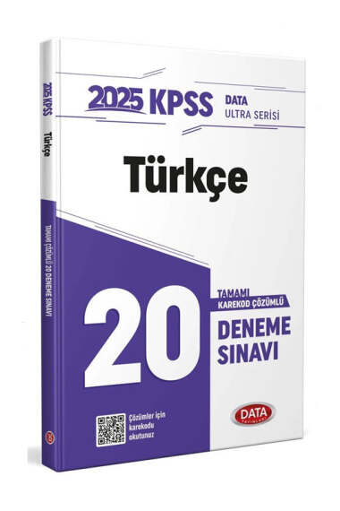 Data Yayınları 2025 KPSS Ultra Serisi Türkçe 20 Deneme Sınavı - 1