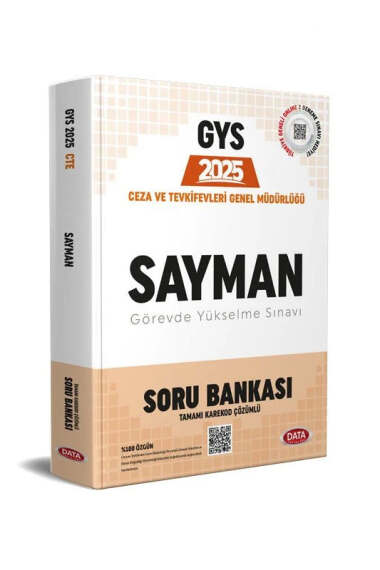 Data Yayınları 2025 Ceza ve Tevkifevleri Sayman GYS Soru Bankası - 1