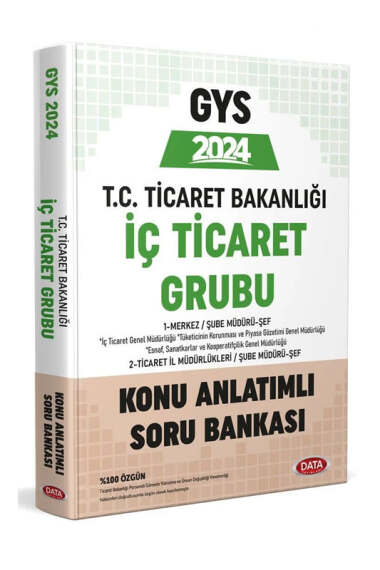 Data Yayınları 2024 Ticaret Bakanlığı İç Ticaret Grubu Konu Anlatımlı Soru Bankası - 1