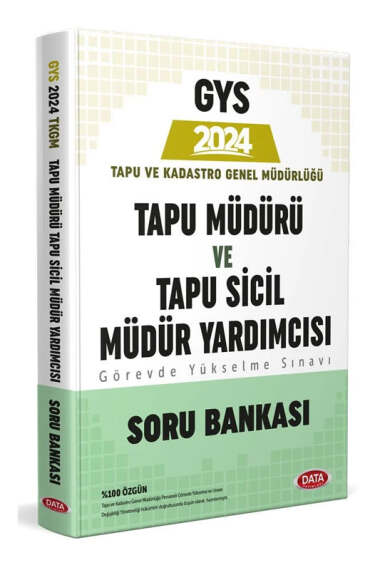 Data Yayınları 2024 GYS Tapu Müdürü-Tapu Sicil Müdür Yardımcısı-Arşiv Memuru Soru Bankası - 1