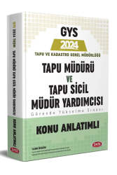 Data Yayınları 2024 GYS Tapu Müdürü-Tapu Sicil Müdür Yardımcısı-Arşiv Memuru Hazırlık Kitabı - Data Yayınları