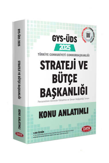 Data Yayınları 2025 GYS-ÜDS T.C Cumhurbaşkanlığı Strateji ve Bütçe Başkanlığı Tüm Kadrolar Konu Anlatımı - 1